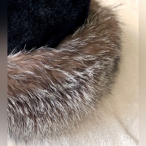 Vintage Women’s Genuine Fox Fur Trimmed Sheared Fur Hat, Real Fur EUC